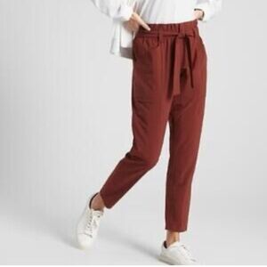 Athleta Women's Paperbag Waist Pants - Burgundy